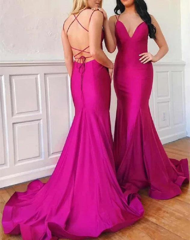 Women's Clothes For Work Women Mermaid Prom Dresses Long Satin Evening Party Dress YPD181