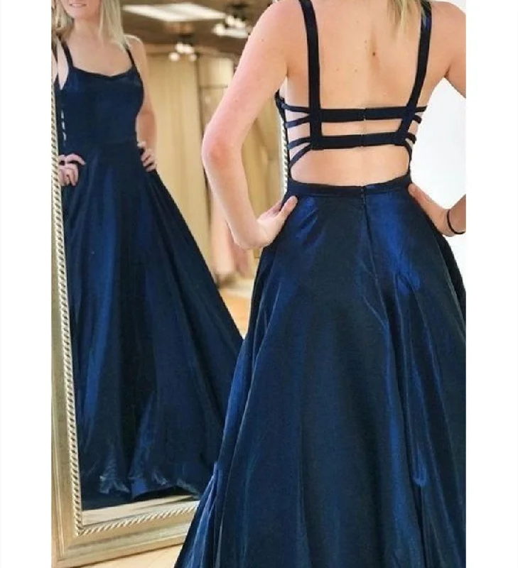 Women's Formal Clothes Women A-Line Prom Dresses Long Satin Evening Party Dress YPD184