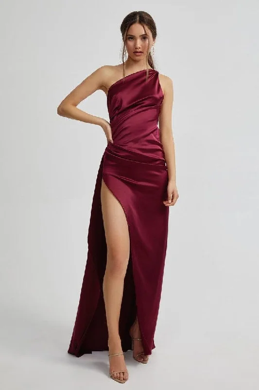 Women's Garments Samira Dress - Burgundy