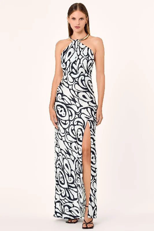 Women's Clothing For Travel Edyth Gown - Ivory Inez Print