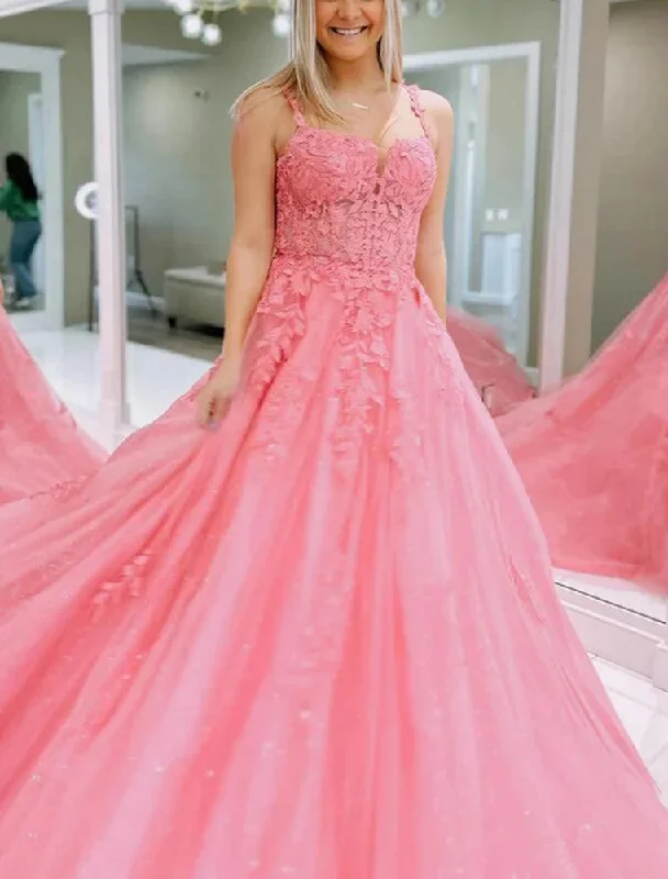 Timeless Women's Clothes Women Lovely Pink Prom Dresses Long Appliques Evening Gowns Formal Party Dress YPD386