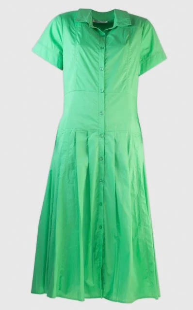 Timeless Women's Garments Md'M Apple Green Shirt Dress