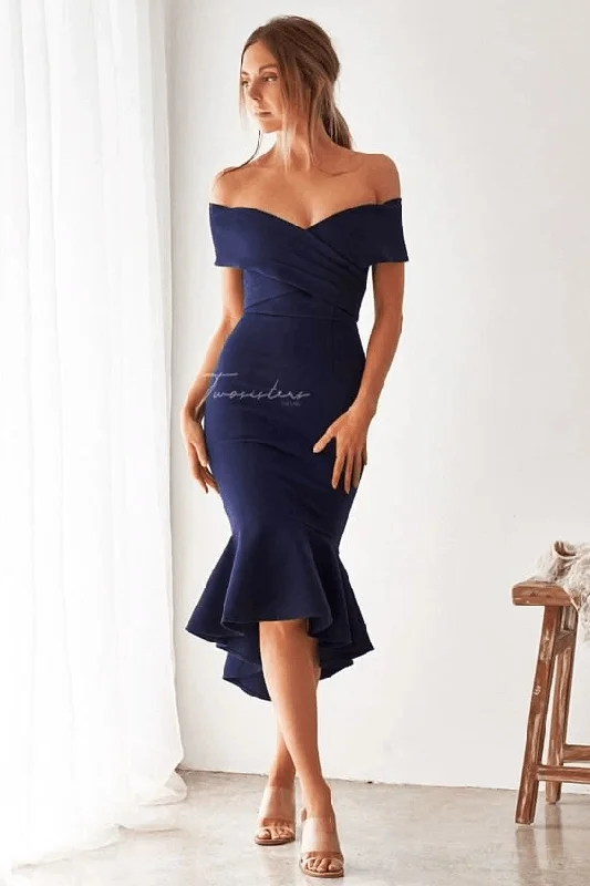 Women's Vintage-Inspired Outfit Brienne Dress - Navy