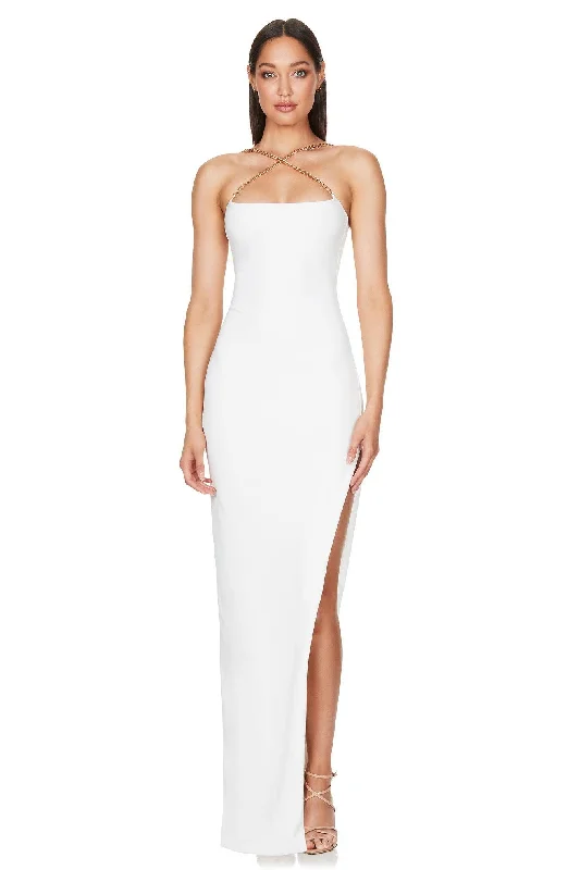 Charming Women's Holiday Apparel Nookie Estella Gown - White