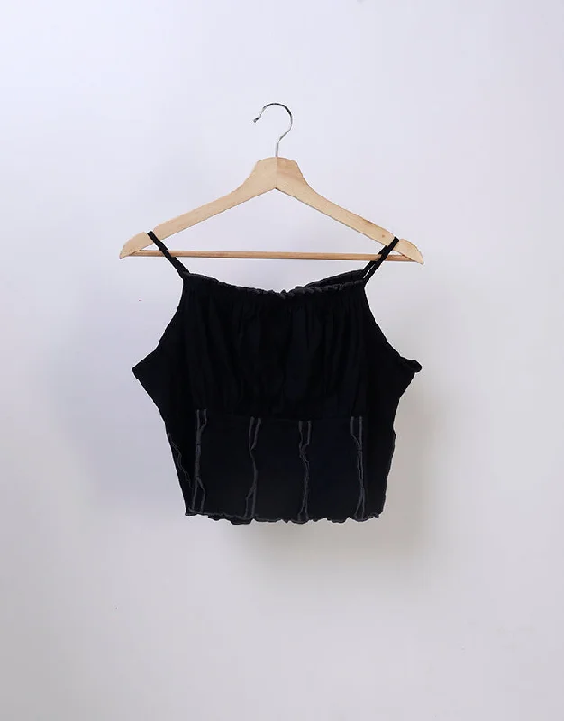 Women's Romantic Outfit Strappy Sleeveless Crop Top