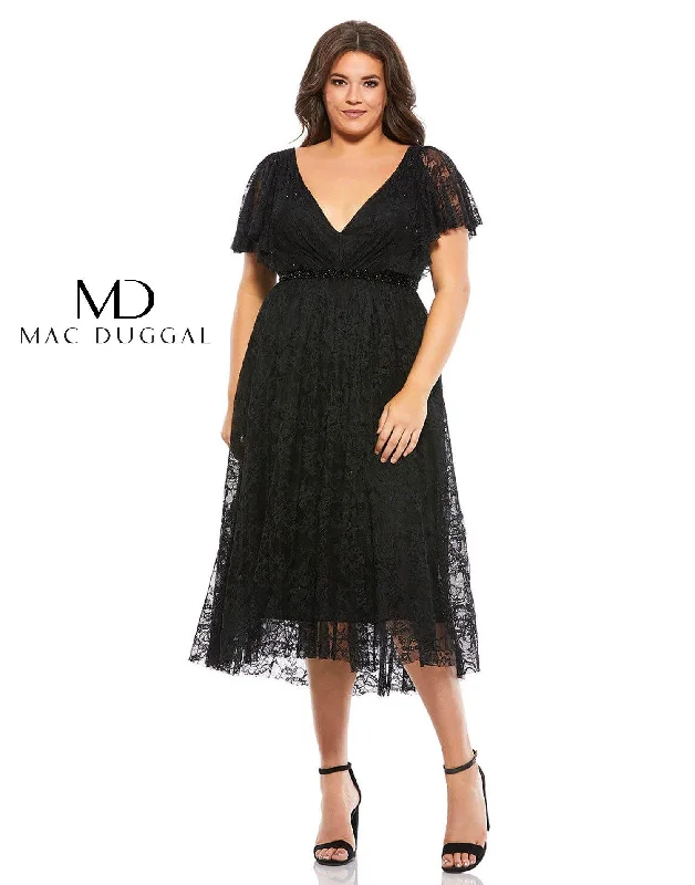 Women's Wedding Apparel Mac Duggal 67542 Fabulouss Short Plus Size Dress Sale