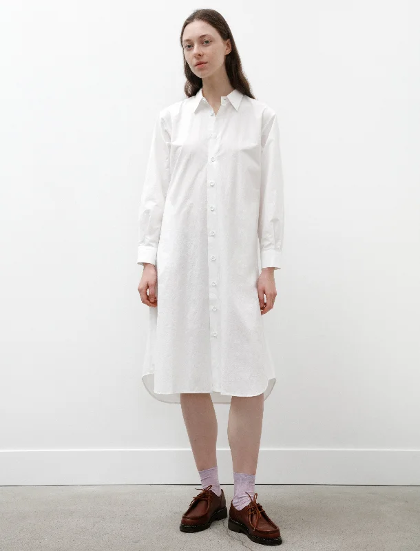 Women's Comfortable Lounge Outfit W-R16A1 Shirt Dress White Summer