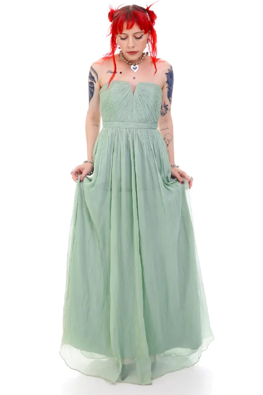 Plus-Size Women's Clothing Vintage Y2K Mint Pastel Princess Gown - S