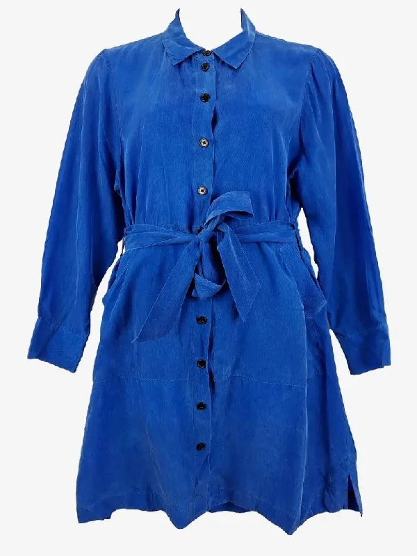 Women's Timeless Attire Country Road Cobalt Elevated Shirt Dress Size 16