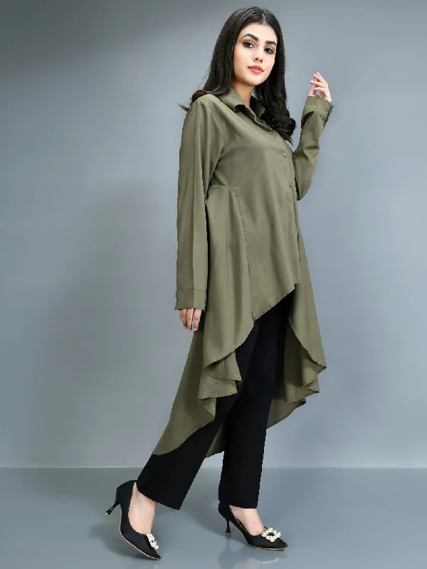 Timeless Women's Garments High Low Shirt Dress