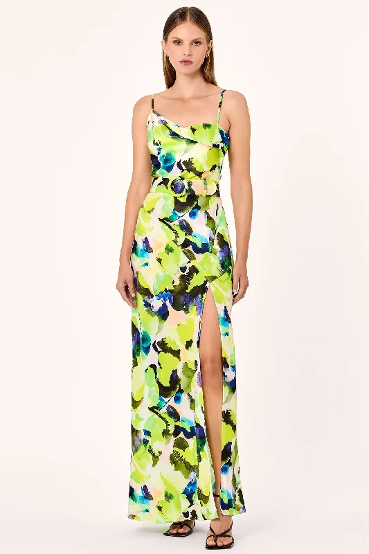 Luxury Women's Clothing Belira Gown - Limeade Blur