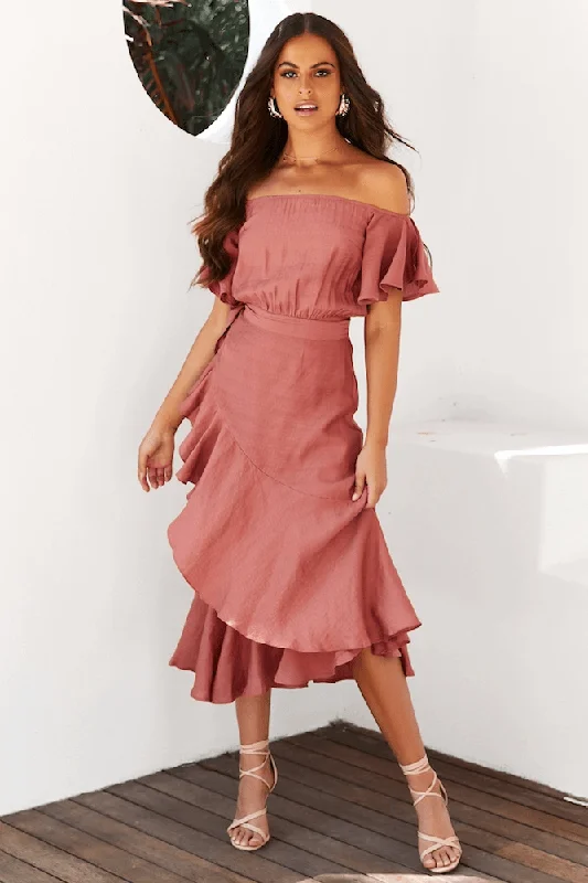 Chic Women's Attire Dalila Dress - Rose