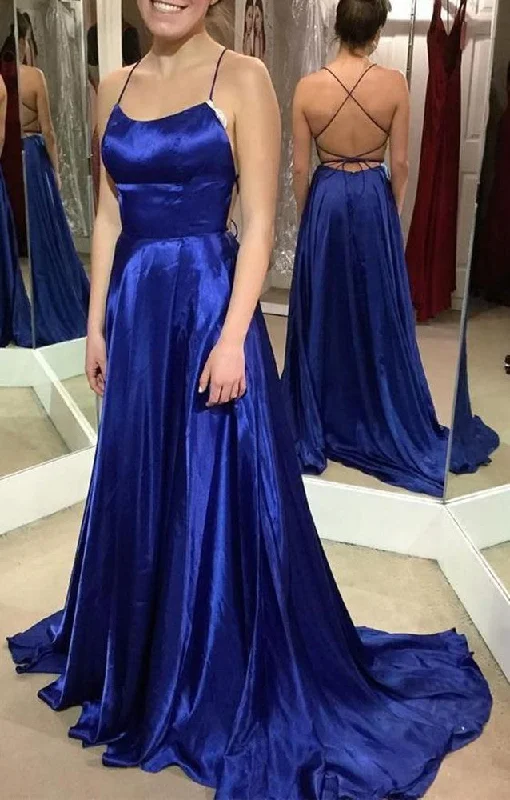 Women's Party Clothes Women Side Slit Prom Dresses Long Satin Evening Party Dress YPD178