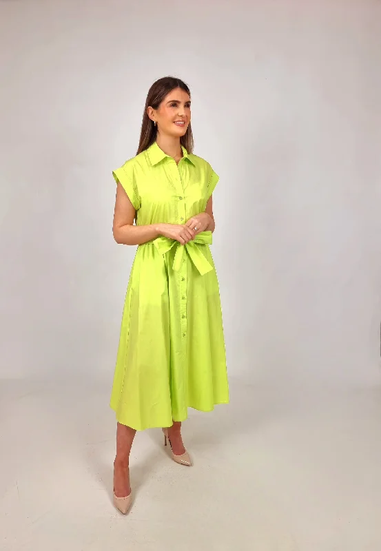 Women's Casual Clothing For Lounging Access Lime Green Shirt Dress