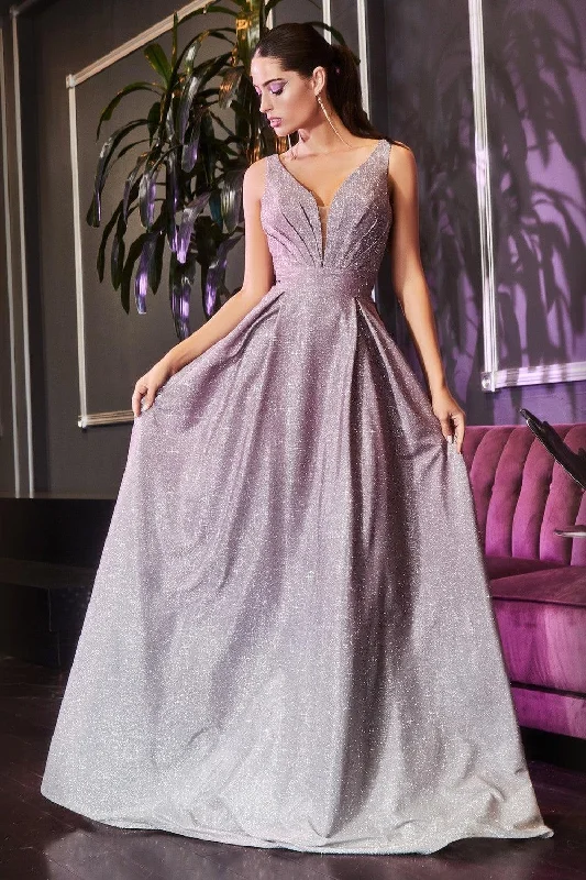 Women's Timeless Attire Cinderella Divine CD9174 Prom Long Metallic Glitter Ombre Evening Dress