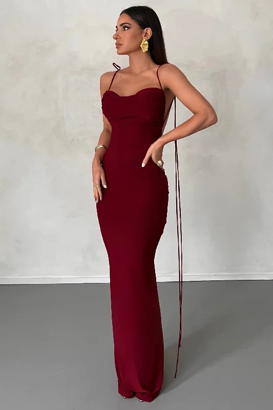 Women's Night-Out Outfit Jiani Gown - Wine